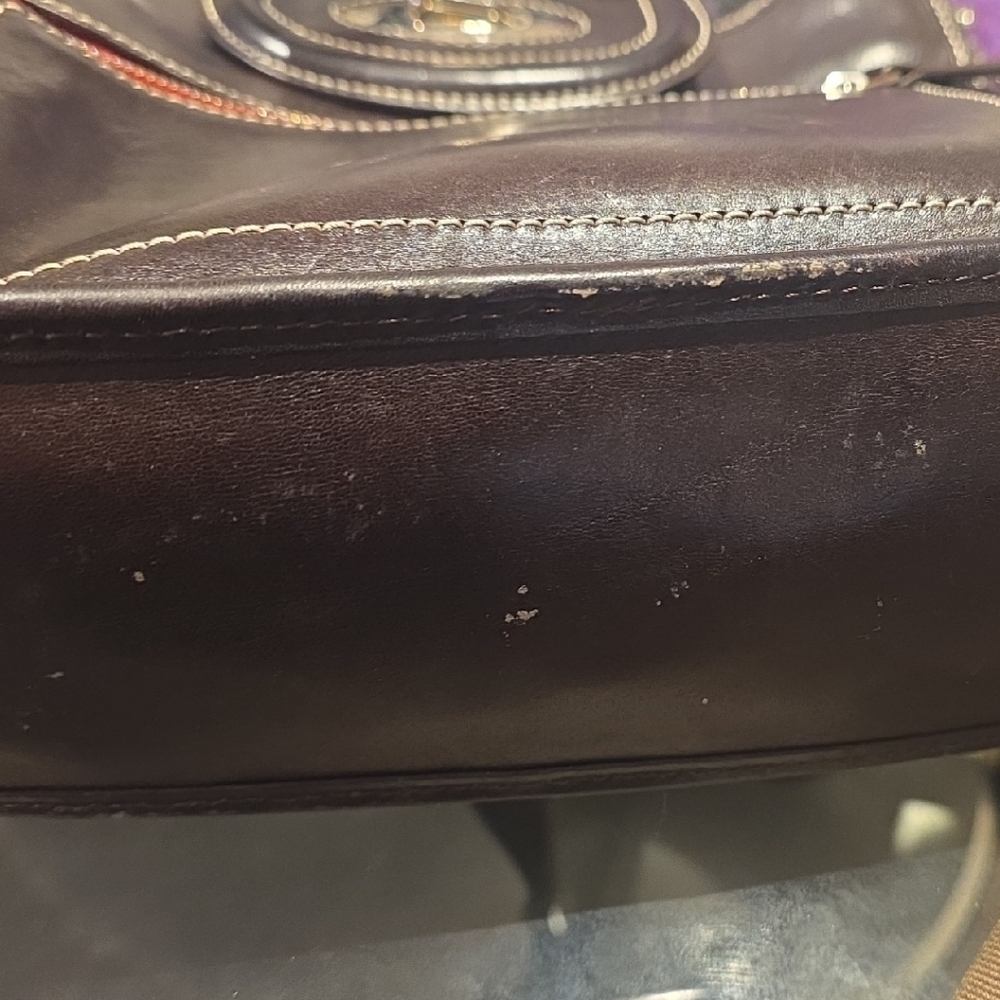 Dooney & Bourke Dark Brown Leather Crossbody Bag - Picture 9 of 9